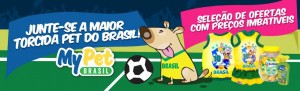 Linha de acessórios para cães, tema Brasil - Copa do Mundo