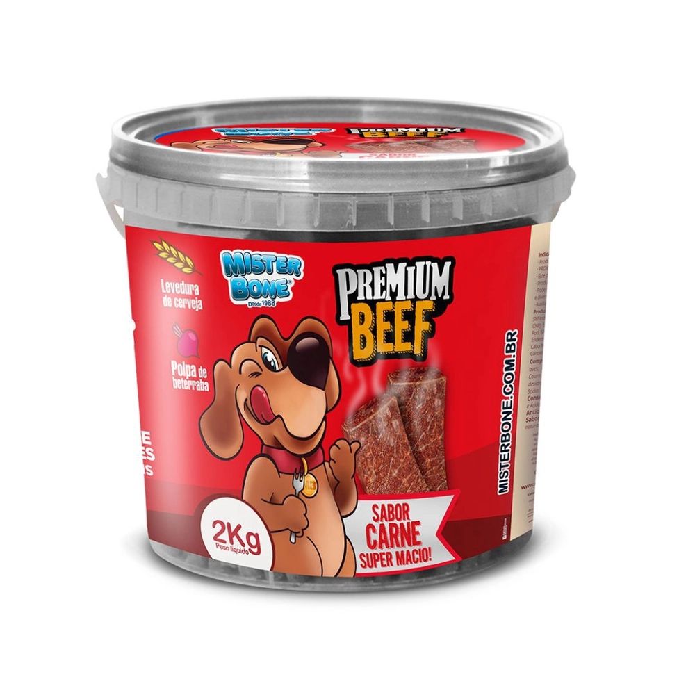 Bifinho Petisco Premium Beef Carne 2Kg - p/ Cães