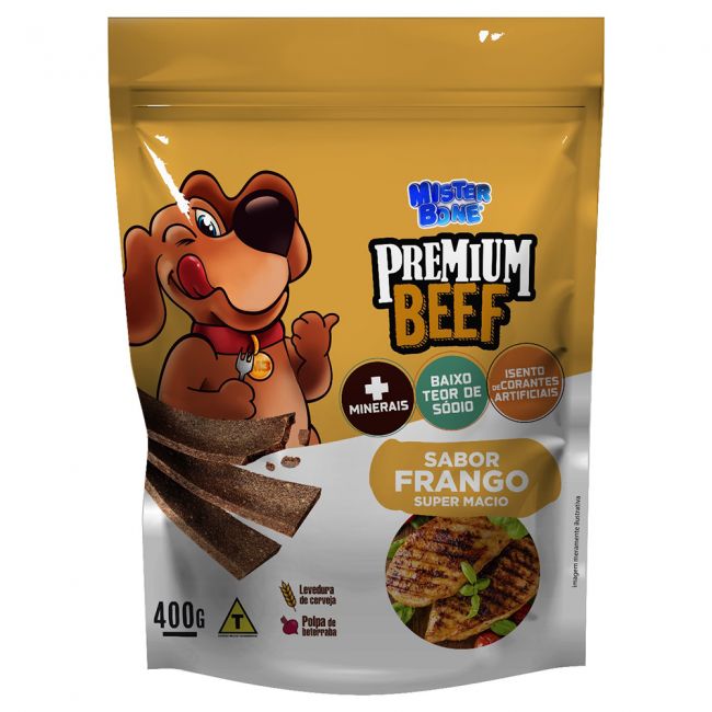 Bifinho Petisco Premium Beef Frango 400g - p/ Cães