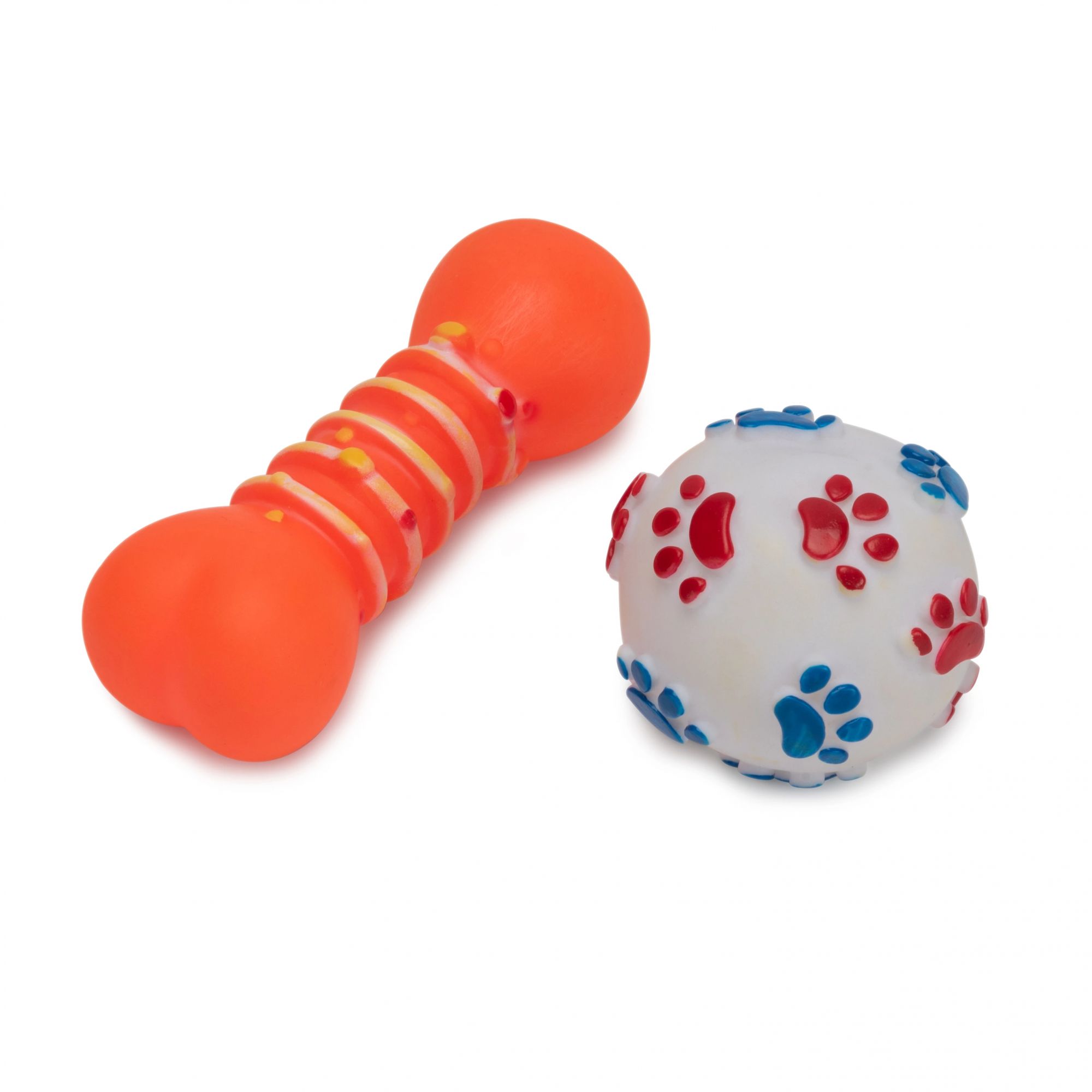 Brinquedo Pet Kit Osso e Bola 12cm - p/ Cães e Gatos