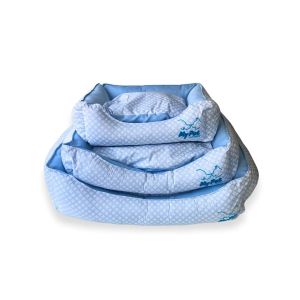 Cama Bordada My Pet Baby Blue - Kit C/3