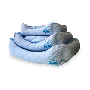 Cama Bordada My Pet Baby Blue - Kit C/3