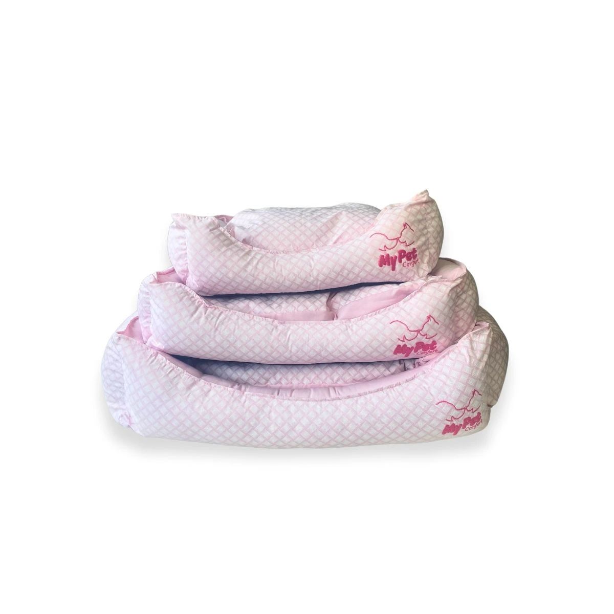 Cama Bordada My Pet Baby Pink - Kit C/3