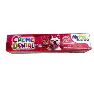 Creme Dental My Pet Sabor Morango 90g - p/ Cães e Gatos