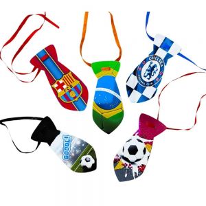 Gravatas Pet Estampadas Futebol P - c/ 10 uni.