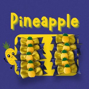 Kit Lacinhos Pet Jeans Pineapple com 10 unidades - Prático e Lindo - para Banho e Tosa