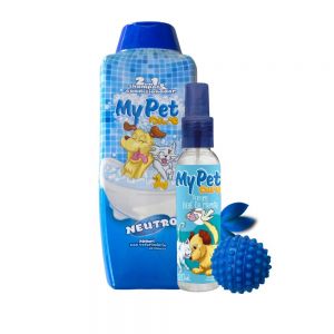 Kit My Pet Care para Cães e Gatos -  Shampoo + Perfume + Bolinha para Pet 