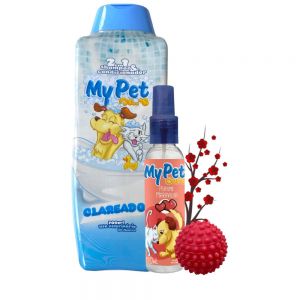 Kit My Pet Care para Cães e Gatos -  Shampoo + Perfume + Bolinha para Pet 