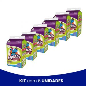 Kit c/ 6 pacotes de Tapete Higiênico Sapecão c/ 7 un. para Cães