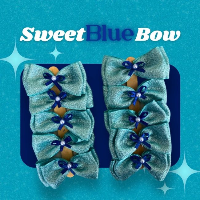 Lacinhos Pet Luxo Sweet Blue Bow - com 10 Laços 