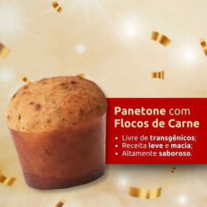 Kit Panetone Pet Flocos de Carne 80g *CAIXA FECHADA*  c/ 37 Unidades