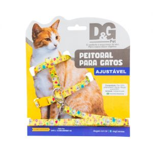 Conjunto Guia e Peitoral para Gatos Seda - Tamanho Único