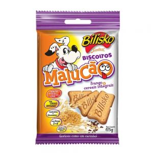 Petisco Biscoito Malucão Frango e Cereais Bilisko 65g - p/ Cães