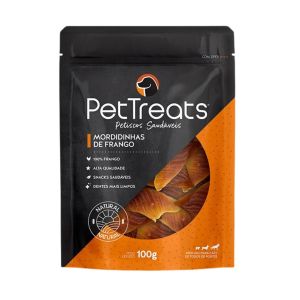 Petisco p/ Cães Mordidinhas Sabor Peito de Frango 100g