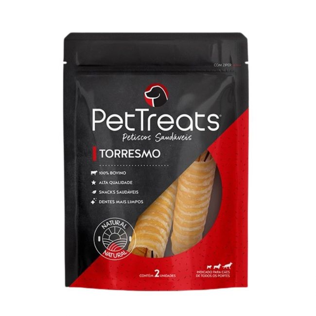 Petisco p/ Cães Torresmo Traqueia Bovina 2 Unidades