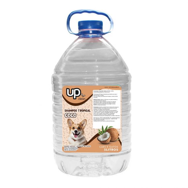 Shampoo Tropical Coco Up Clean 5L - p/ Cães e Gatos